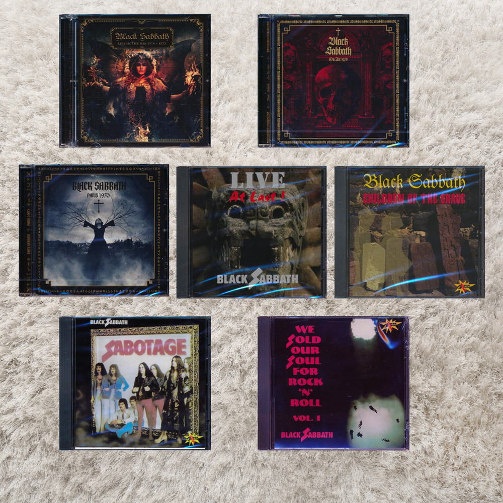 Black Sabbath CD Lot of 7 Paris '70 Live USA Sabotage On Air RIP Ozzy Osbourne